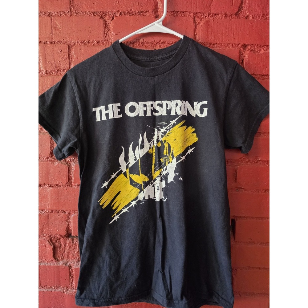The Offspring Band T Shirt Size L Black Graphic Tee Punk Rock Skull Concert Y2K